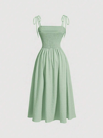Mila — Robe Midi Vert d’Eau Bohème